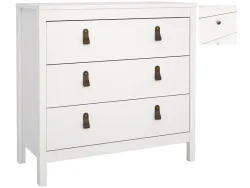 Kommode MADRID 3 Schubladen 38.4x82.3x79.7cm weiss matt