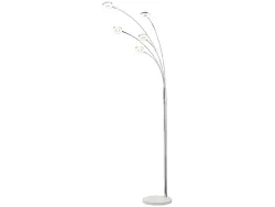 Stehlampe LED ROUND 195cm 20W silberfarben