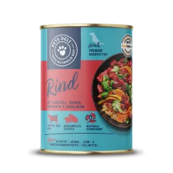 Premium Nassfutter 6er Pack für Hunde - Rind - 6x200 g von Pets Deli