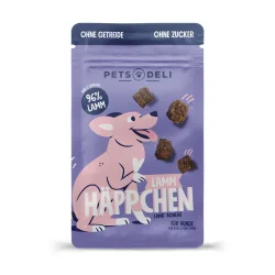 Premium Snacks Trainer für Hunde Lamm Häppchen 90g von Pets Deli