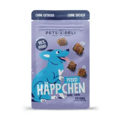 Premium Snacks Trainer für Hunde Pferde Häppchen 90g von Pets Deli