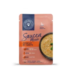 Nassfutter Saucen Menü Putenfilet mit Karotte für Katzen - 70g / 12er Pack