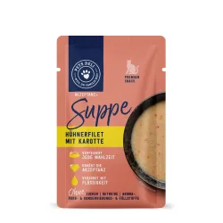 Snack Suppe Huhn mit Karotte für Katzen - 12x40g