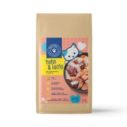 Trockenfutter Huhn & Lachs mit Süßkartoffel und Karotte Junior für Katzen - 400g