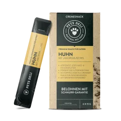 Snack Akzeptanz Cremesnack Huhn oder Thunfisch mit Jakobsmuschel für Katzen - Huhn / 15g
