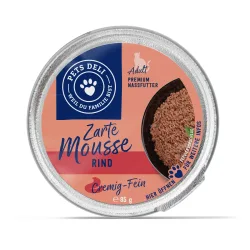 Nassfutter Mousse Rind für Katzen - 85g / 12er Pack
