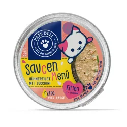 Nassfutter Junior Saucenmenü Huhn mit Zucchini für Katzen - 12x85g