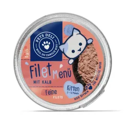 Nassfutter Junior Filet Menü mit Kalb für Katzen - 12x85g