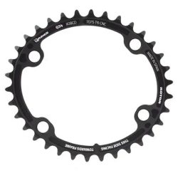Rotor Aldhu Kettenblatt 110x4 innen oval black matte 36 Zähne 2019 Kettenblätter