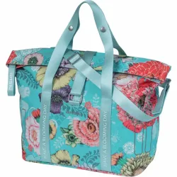 Wasserdichte Fahrradhandtasche aus Polyester mit Reflektoren Basil Bloom field klickfix