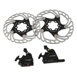 Vordere und hintere semi-hydraulische Scheibenbremsen mit Scheibe und Adapter Clarks Cycle Systems CHM-05
