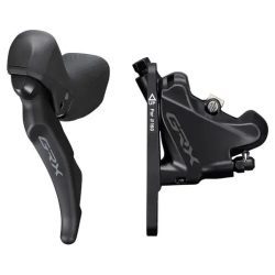 Shimano GRX ST-RX600/BR-RX400 Scheibenbremse Vorderrad 2-fach black 2020 Scheibenbremsen komplett