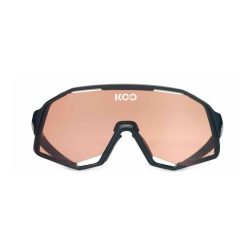 KOO Demos Sportbrille Cycling - green matt orange/orange mirror lenses
