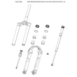 Gabel Rockshox Pack Tokens 35mm Steel Tube Solo Air 35 A1 2021 3