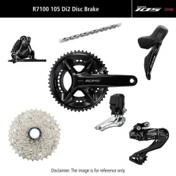 Vollständige Gruppe Shimano 105 Di2 R7100 52x36T