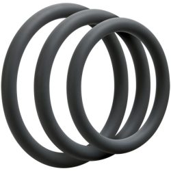 Doc Johnson - OptiMALE 3 C-Ring Set Dünn - Grau