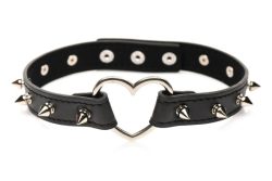 XR Brands - Spiked Heart Choker - Schwarz