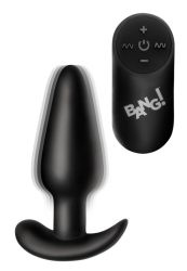 BANG! - Vibrations-Buttplug mit Fernbedienung -Schwarz