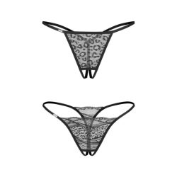 Obsessive ? Bianca 2er-Pack Offen-Schritt String ? Schwarz