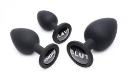 Master Series »Dirty Words« 3-teiliges Analplug-Set