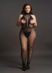 Le Desir Catsuit mit Spitzendetails