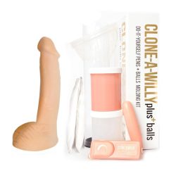 Clone-A-Willy ? Vibrator-Dildo-Kit mit Hoden ? Beige