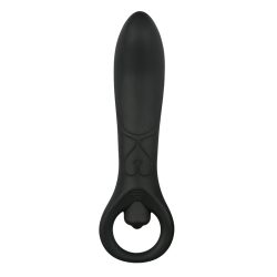 Schwarzer Analvibrator - 15,5 cm