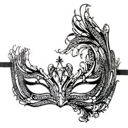 Easytoys Fetish - Durchbrochene venezianische Maske in Schwarz