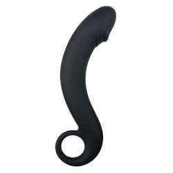 Schwarzer Prostata-Dildo aus Silikon - 17,5 cm