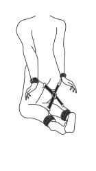 Easytoys Fetish - Hogtie With Hand and Anklecuffs - Schwarz