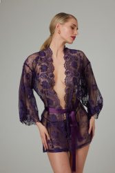 Christine - Spitzen Kimono Graceful - Lila