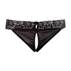 Christine - Offener Schritt String - Schwarz