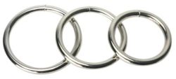 Master Series »Trine« Penisring-Set aus Edelstahl