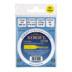 Stroft GTM 9ft Tapered Leader 3er Pack - Fliegenvorfach