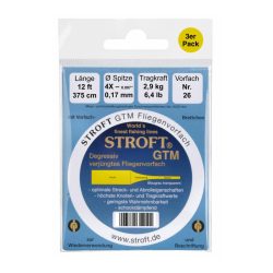 Stroft GTM 12ft Tapered Leader 3er Pack - Fliegenvorfach