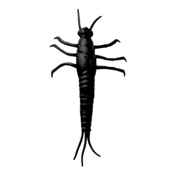 Savage Gear 3D Mayfly 50 Loose Body Black - Gummiköder