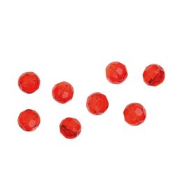 Stucki Fishing Glas Perlen Facettiert Rot