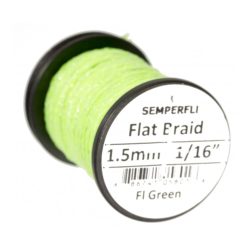 Semperfli Flat Braid 1.5mm - Fl. Green