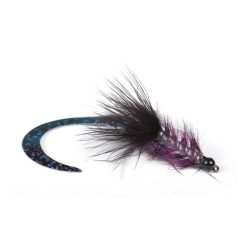 Guideline Bead Head Wiggle Tail Børstemark Black - Streamer