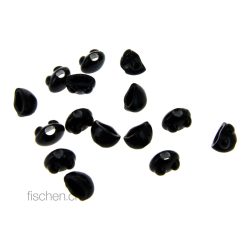 Hareline Dubbin Nymph Head Mayfly Clinger & Crawler - Black - Tungstenköpfe