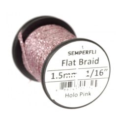 Semperfli Flat Braid 1.5mm - Holo Pink