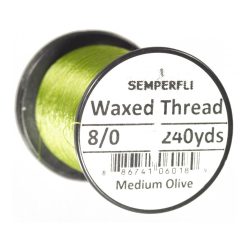 Semperfli Waxed Thread - Medium Olive - Bindefaden