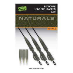 FOX Rage Edges Naturals Leadcore Power Grip Lead Clip Leaders 50lb x 3