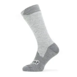 Sealskinz Waterproof All Weather Mid Length Sock Grey - Wasserdichte Socken