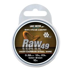 Savage Gear Raw49 High Carbon Steel Wire 10m - Stahlvorfach
