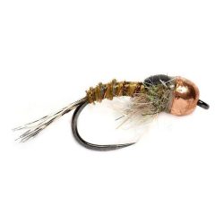 Fulling Mill Biot Quill Olive/Braun Tungsten o.W. - Nymphe