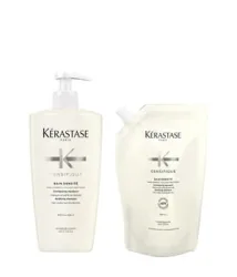 Kérastase Densifique Bain Densite nachfüllbare Pumpflasche und Nachfüllpack Shampoo 1 ct