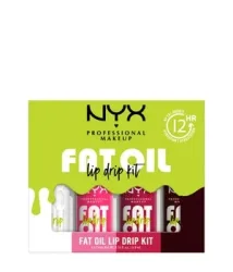 NYX Professional Makeup Fat Oil Lip Drip Kit Lip Gloss 4er Set Lippen Make-up Set 1 Stk My Main, Missed Call, Newsfeed, Status Update