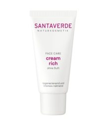 Santaverde Aloe Vera Creme Rich ohne Duft Gesichtscreme 30 ml
