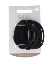 Solida Haargummis schwarz, 5 cm, 9 Stk. Haargummi 9 Stk